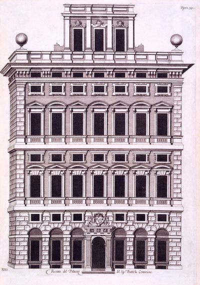 Design for the Royal Palace of Caserta, 1756 by Luigi Vanvitelli